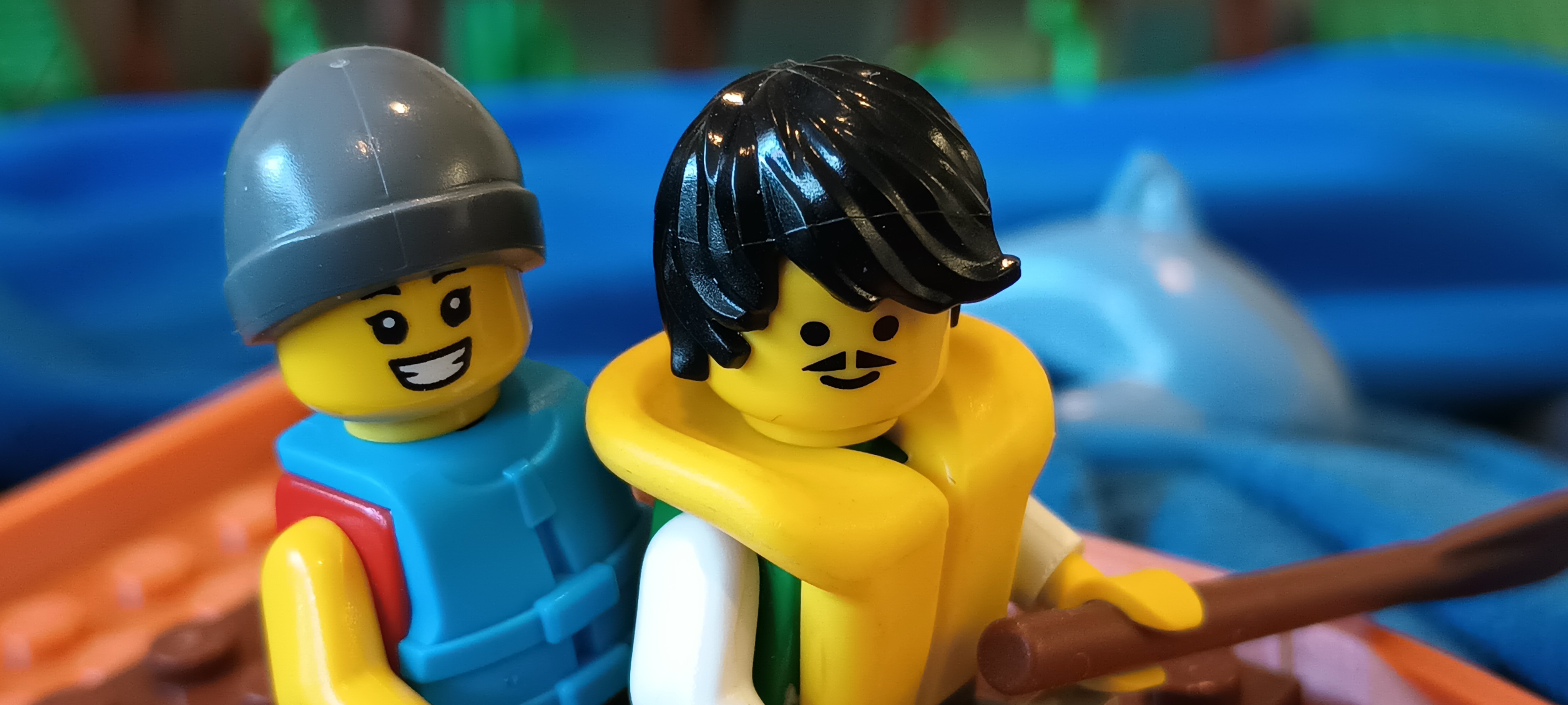 two people in a boat